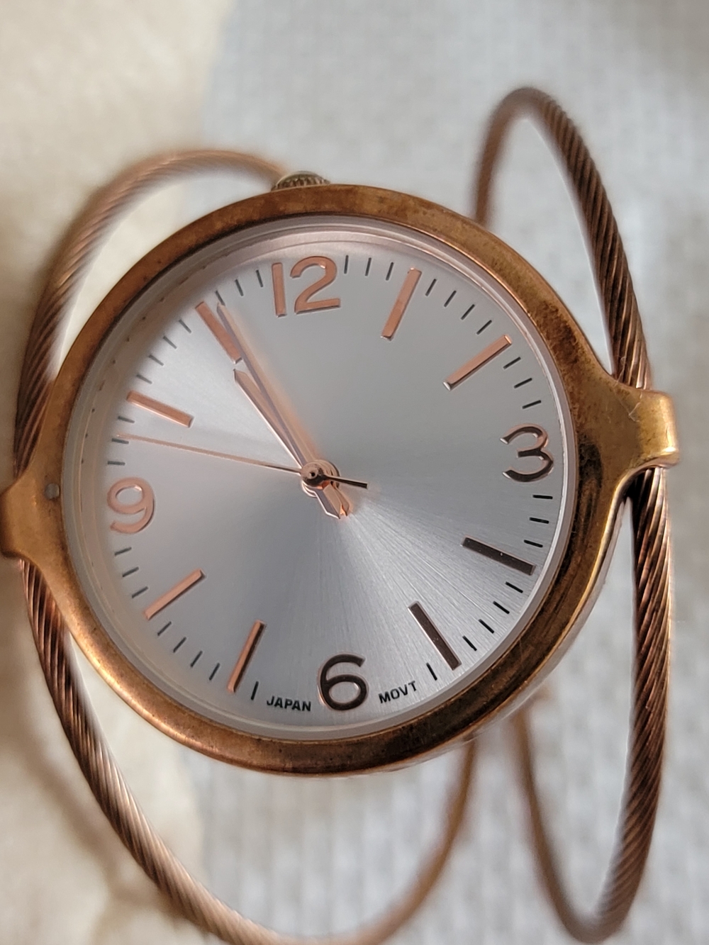 Women's Copper Tone Bangle Watch - Unbranded